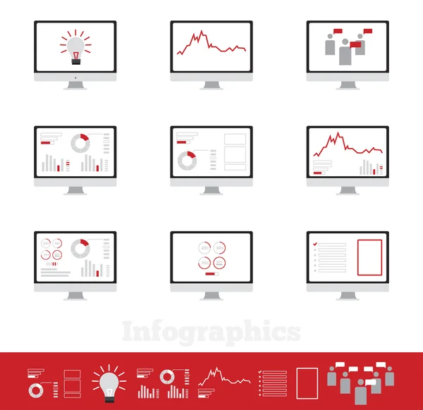 Ілюстрація елемента інформаційного графічного бізнесу — стоковий вектор