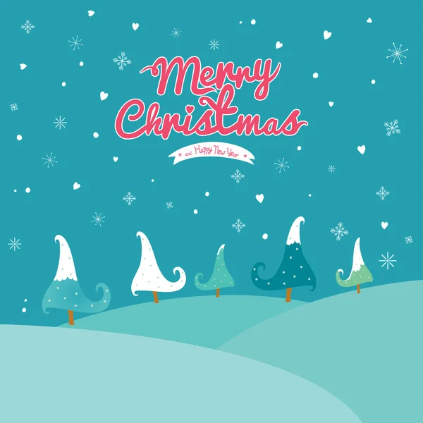 Merry Christmas and Happy New Year card — Stock Vector