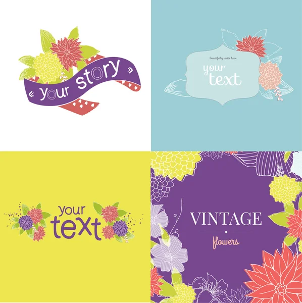 Floral Frame Collection. — Stock Vector