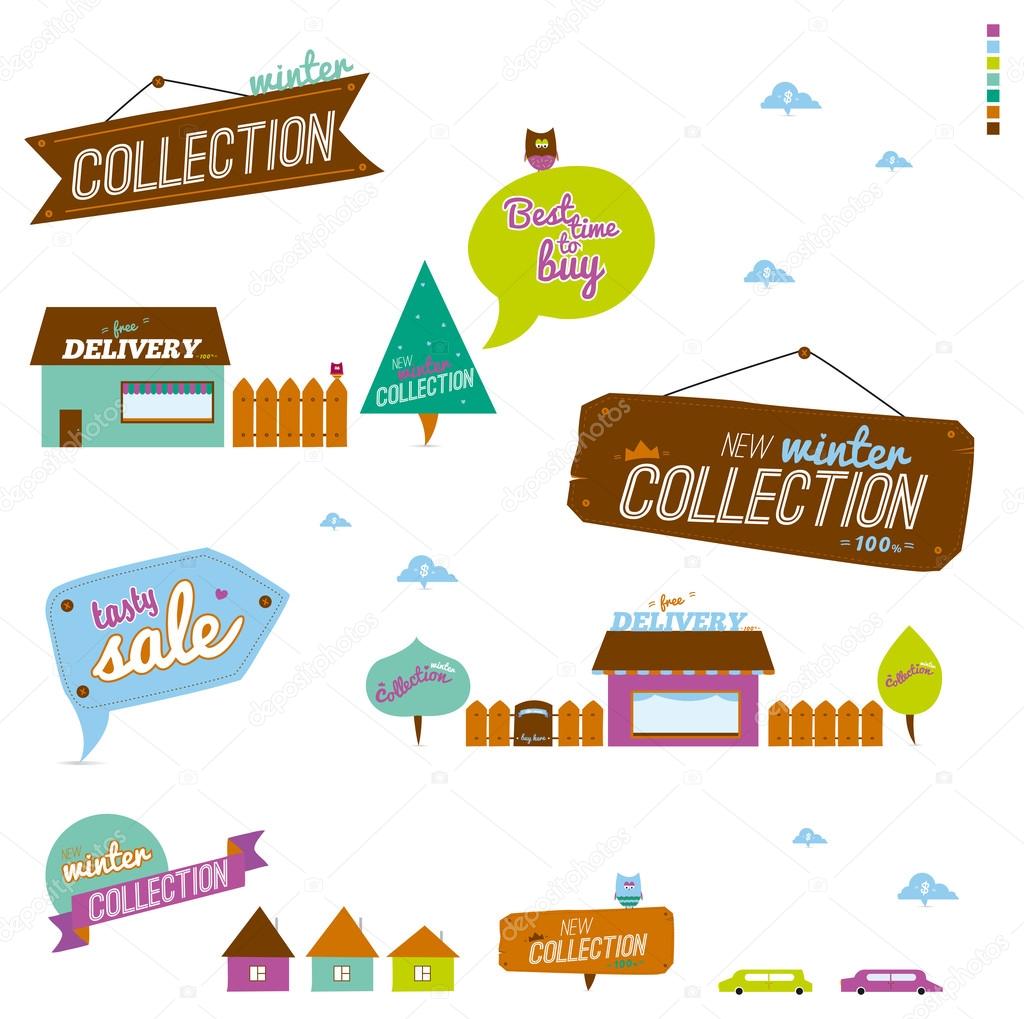 Collection of graphic elements