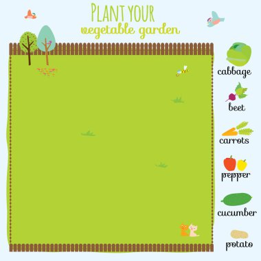 Concept game where you have to plant your garden