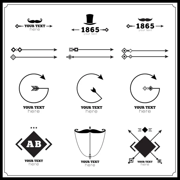 Elementos geométricos de design vintage —  Vetores de Stock