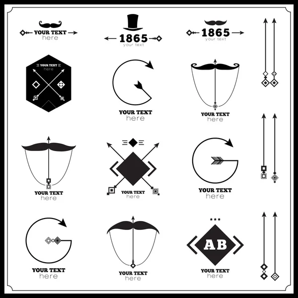 Elementos geométricos de diseño vintage — Archivo Imágenes Vectoriales