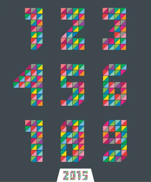明るい色で幾何学的な数値のコレクション — ストックベクタ