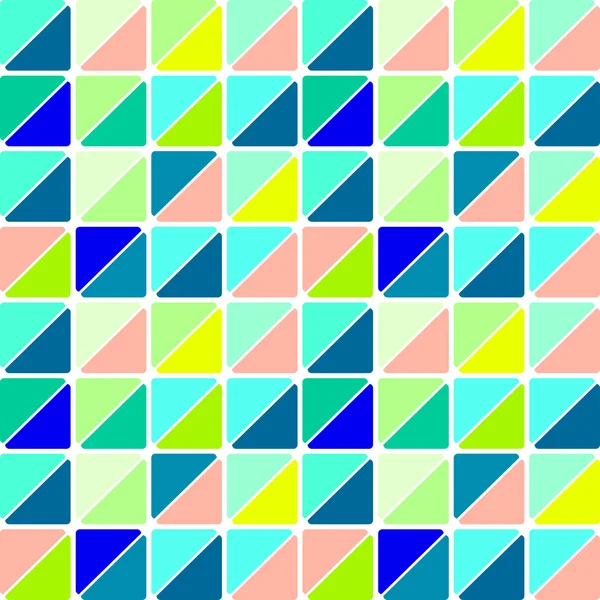 Retro designmönster med mosaik trianglar på färgstarka bakgrund — Stock vektor