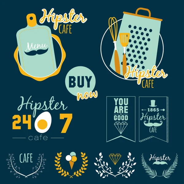 Gran conjunto de diseño de menú de restaurante y cafetería , — Vector de stock