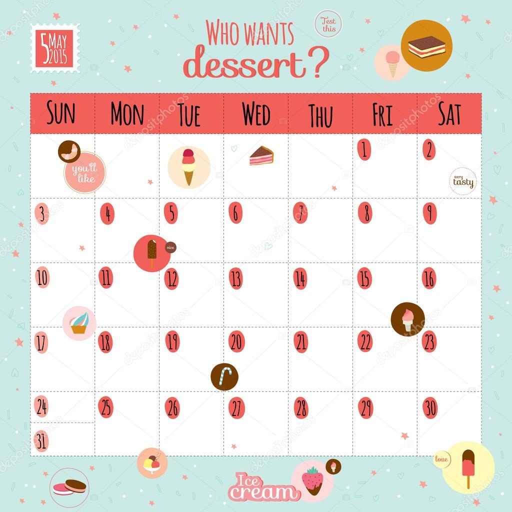 漫画と面白い動物 15年と場所のテキストを持つ子供のための異常なカレンダー ストックベクター C One7thlifetime