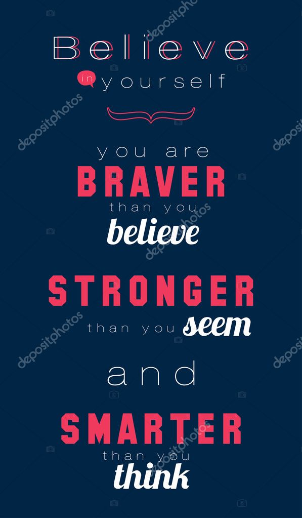 Believe In Yourself Stock Vector Image By C One7thlifetime 51474647