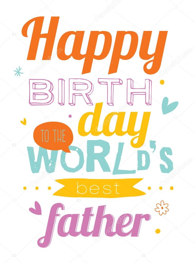 Download Happy birthday world's best father — Stock Vector ...