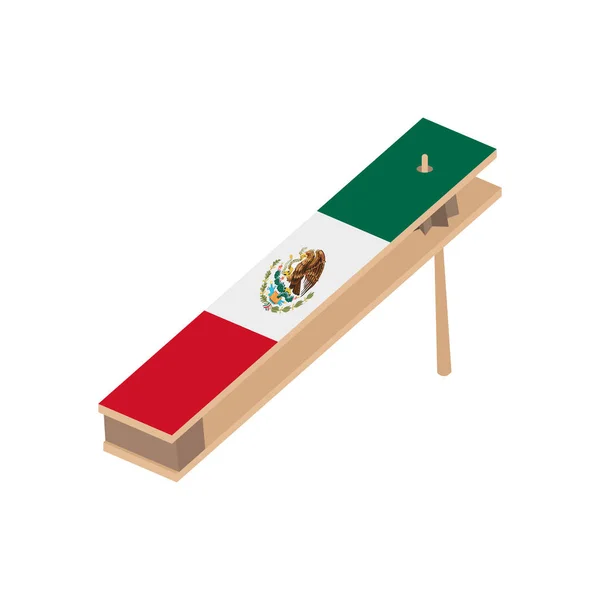 Hochet Bois Mexicain Pour Les Fêtes Mexicaines Matraca Jouet Traditionnel — Image vectorielle