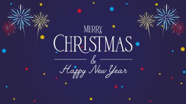 Mutlu Noeller ve mutlu yıllar kutlaması için davetiye. Noel ve Yeni Yıl Kutlaması Şablonu.