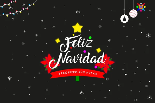 Invitación Celebrar Las Fiestas Diciembre Feliz Navidad Feliz Año Nuevo — Vector de stock