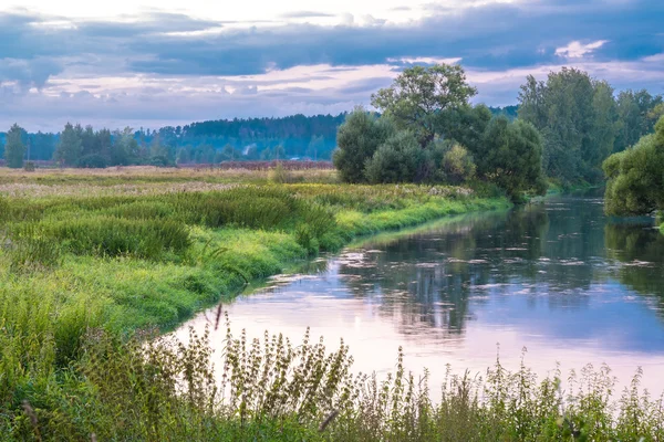 風景 krasnoarmeysk、モスクワ地域川 vorya 左バンク — ストック写真