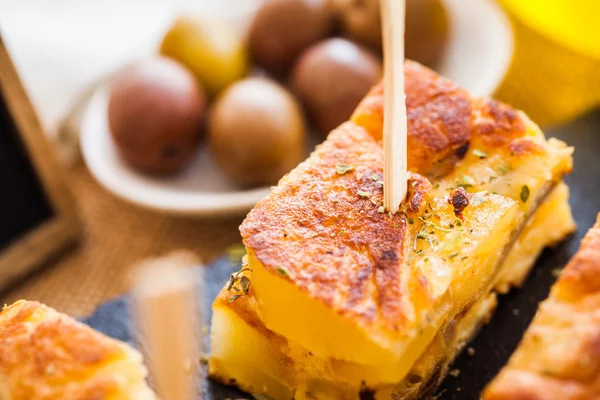 Tapas di omelette spagnole — Foto Stock