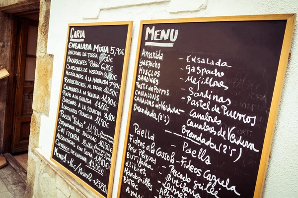 Tapas chalkboard — Stock Photo, Image