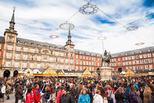 Plaza mayor op Kerstmis — Stockfoto