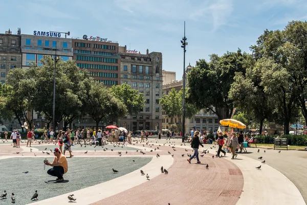 Praça da Catalunha, Barcelona — Fotografia de Stock