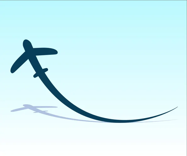 uçak siluet vektör