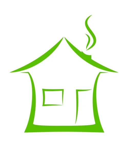 Gröna huset Stockvektor