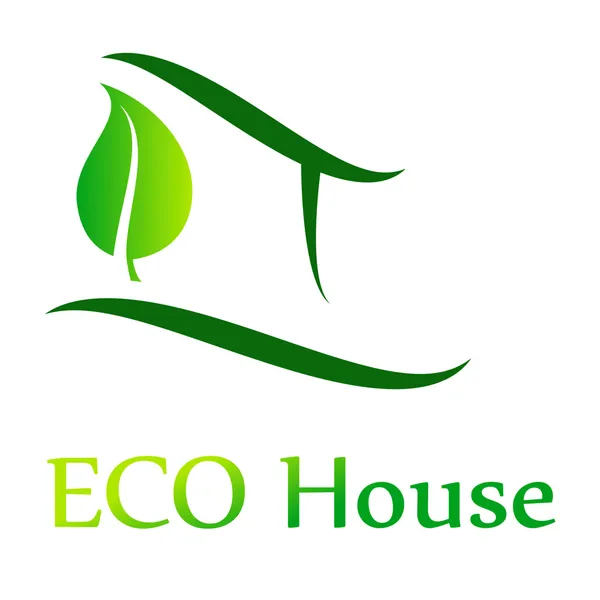 Eco huis vector — Stockvector