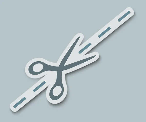 vektör kağıt kesme makası