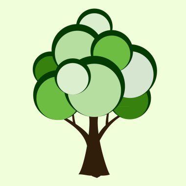 stilize vektör ağaç.