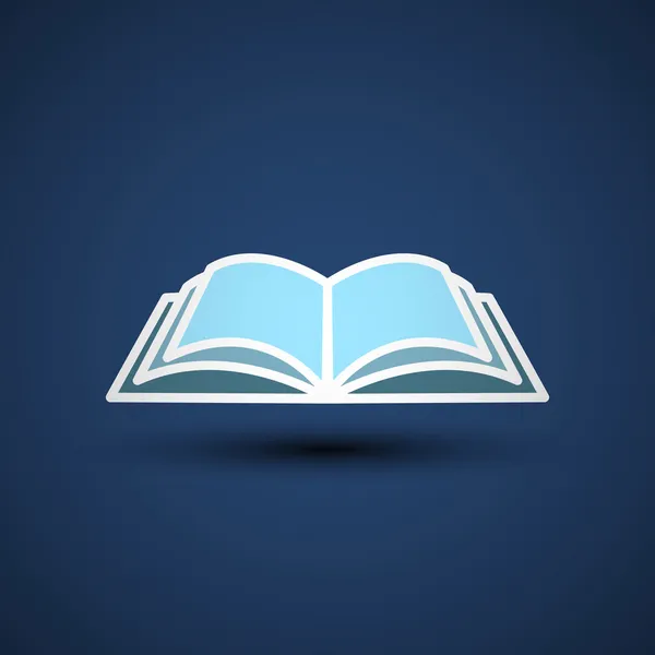 Açık bir kitabın vektör illüstrasyonu.