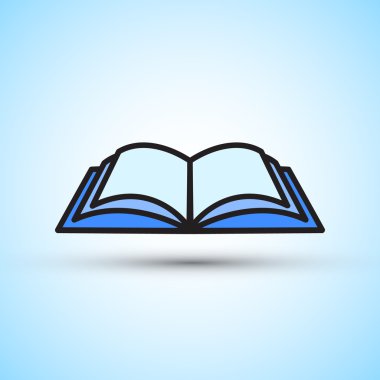 kitap vektör Illustration açıldı