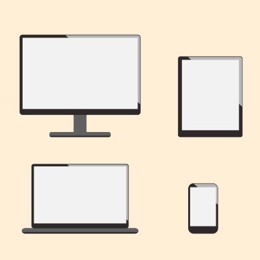 vektör kümesi modern dijital cihazlar