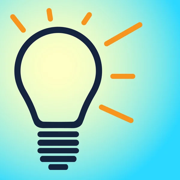 Light bulb idea concept template. Vector illustration. — Stock Vector
