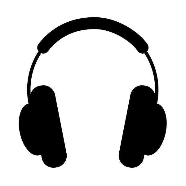 kulaklıklar. beyaz zemin üzerine siluet.