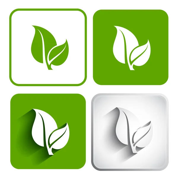 Eco icon green leaf vector illustration. Eco concept. Stock Illustration