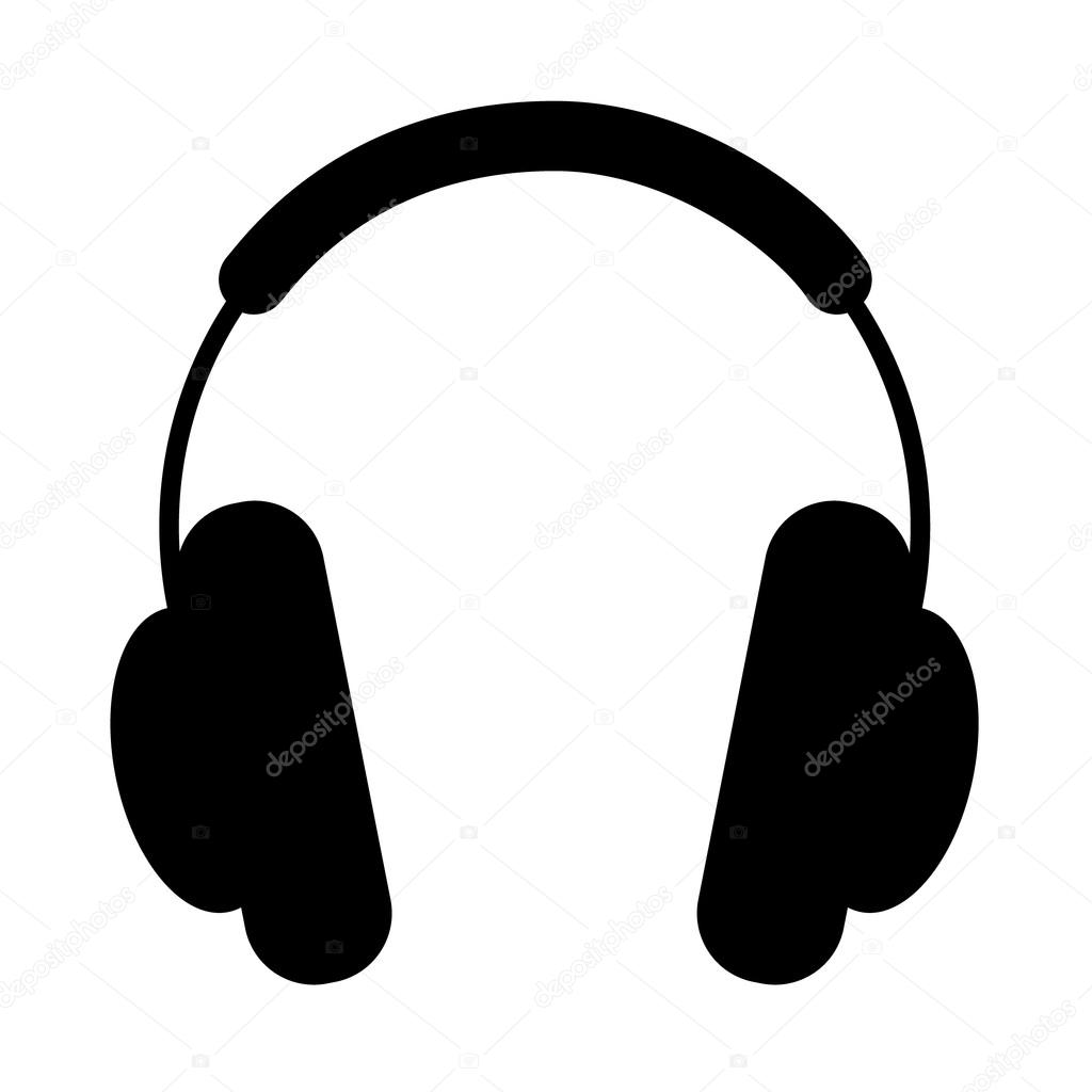 Headphones. Silhouette on a white background. Stock Vector by ©aleks47