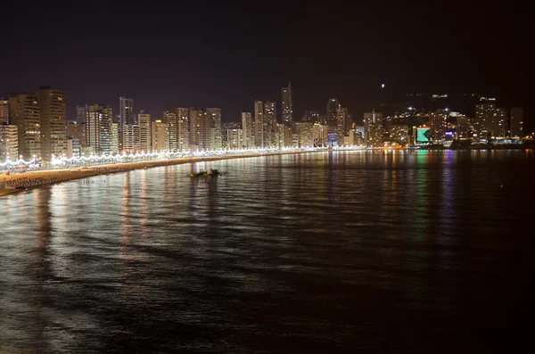 Benidorm skyline w nocy — Zdjęcie stockowe