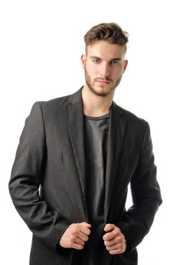 yakışıklı genç iş adamı takım elbise