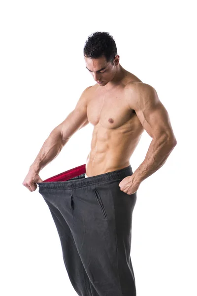 Bar överkropp unga manliga kroppsbyggare har förlorat vikt — Stockfoto