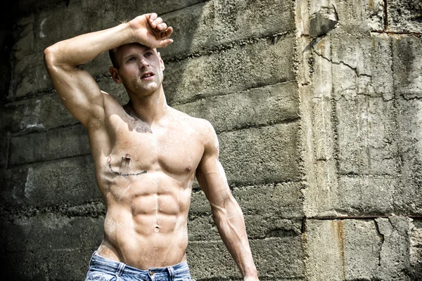 Travailleur de la construction musculaire — Photo