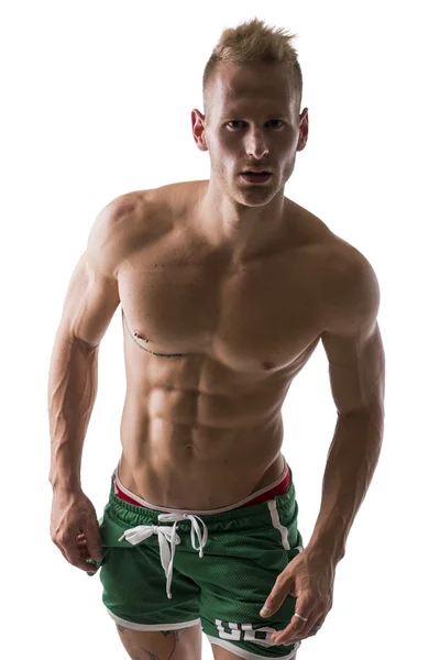 Muscular shirtless male model — Stock Photo, Image