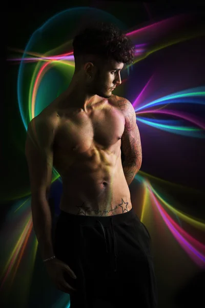 Athletic man with tattoo — Stock Photo, Image