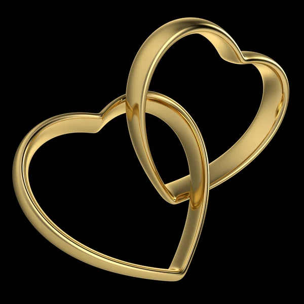 Heart-Shaped Wedding Rings — Stock Photo, Image