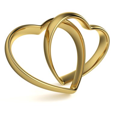 Heart-Shaped Wedding Rings clipart