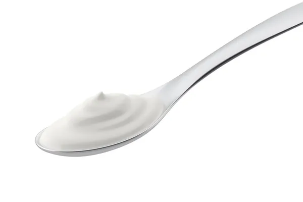 Lepel van yoghurt — Stockfoto