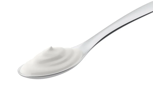 Spoon of Yogurt Stock Picture