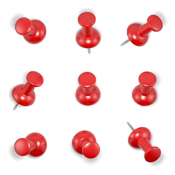 Red Push Pins Stock Picture