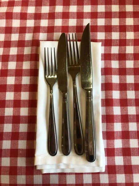 Tenedores Cuchillos Restaurante — Foto de Stock