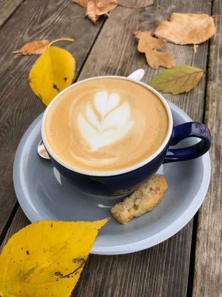 秋の風物詩のカプチーノ — ストック写真