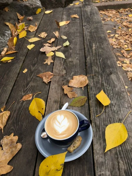 秋の風物詩のカプチーノ — ストック写真