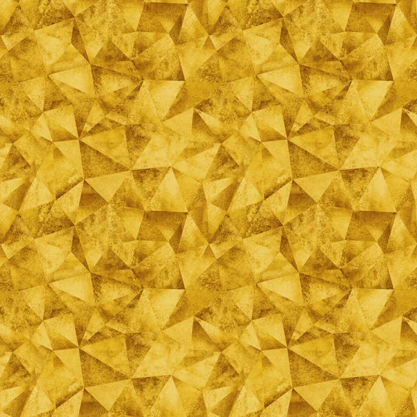 抽象幾何学的な三角形シームレスパターン 水彩の黄金の黄色の手の質感を描いた 幾何学的な三角形の形をした水彩コラージュイラスト テキスタイル 包装用の印刷 — ストック写真
