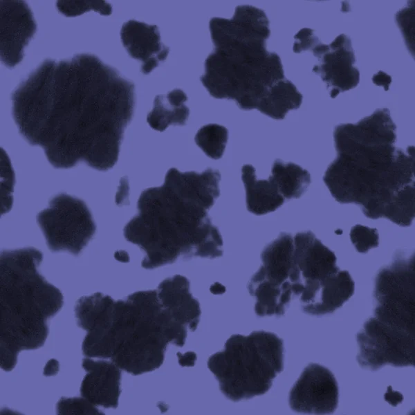 牛タイ染料シームレスパターン 水彩手は非常にパーリ紫と黒の装飾スポットの背景を描いた 水彩抽象的なスポットテクスチャ テキスタイル ファブリック 包装紙のための印刷 — ストック写真