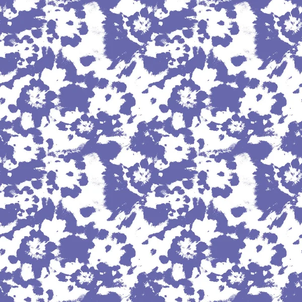 Tie Dye Shibori Floral Seamless Pattern Very Peri Purple Color — Φωτογραφία Αρχείου